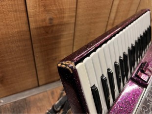 Maugein Rose/Violet Pailleté Touches Piano en Etui Occasion