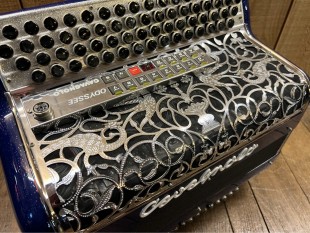 Cavagnolo Occasion Odyssee Midi 96 Basses Bleu Pailleté + Etui