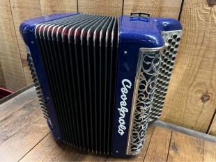 Cavagnolo Occasion Odyssee Midi 96 Basses Bleu Pailleté + Etui