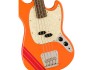 Squier Classic Vibe 60S Competition Mustang Bass Capri Orange w/ Dakota Red Stripes